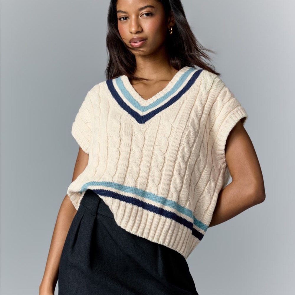 Polo Ralph Lauren Cable Cotton Cricket Sweater Vest